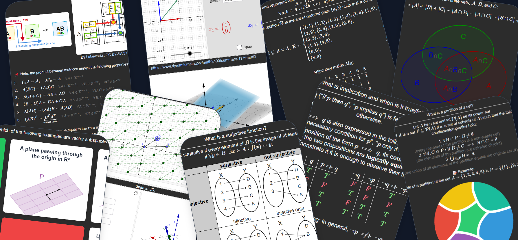 Preview of Linear Algebra Anki deck