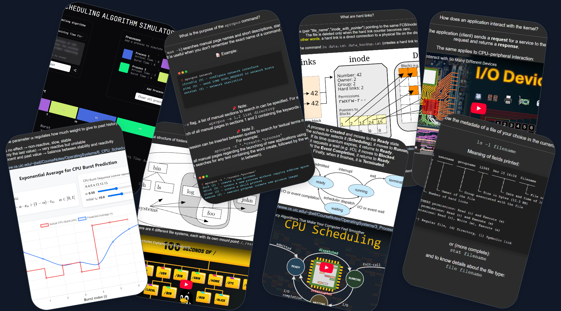 Preview of OS Concepts (Linux) & Bash Anki deck